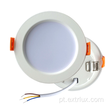 9W Round Ultra-Slim Ferro Downlight com 3 fios